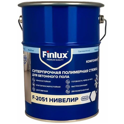 Суперпрочная полимерная стяжка-ровнитель для бетонного пола Finlux F-2051 Нивелир