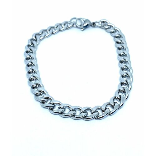 фото Браслет-цепочка, металл, размер 22 см, серебряный нет бренда