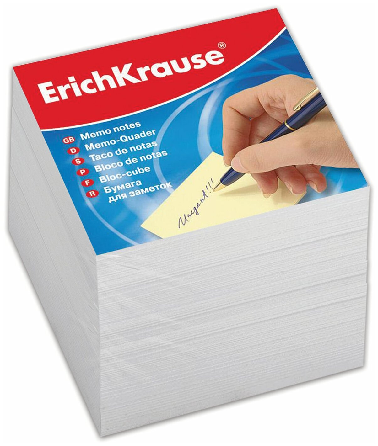 Блок для записей Erich Krause непроклеенный, куб 9х9х9 см, белый, белизна 95-98% (4454)