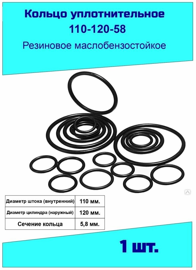 Кольцо уплотнительное 110 мм. резиновое