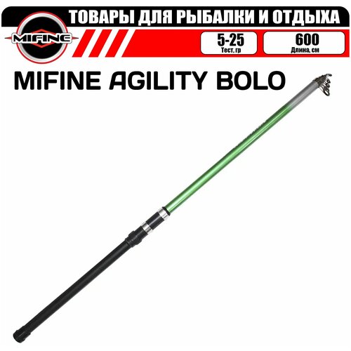 удилище рыболовное mifine agility bolo 5 0м 5 25гр удочка для рыбалки удилище телескопическое Удилище рыболовоное MIFINE AGILITY BOLO С, К 6.0м (5-25гр), удочка для рыбалки, удилище телескопическое