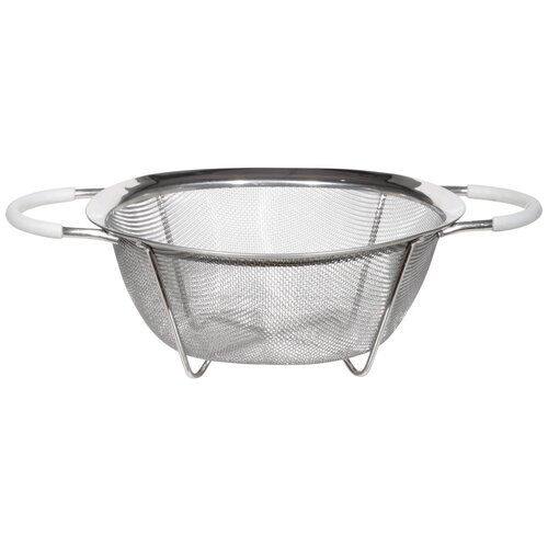 Сито-дуршлаг Kuchenland 25 см с двумя ручками стальсиликон молочное Tammy 1090₽