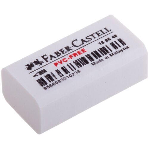 Ластик прямоугольный 48 шт Faber-Castell PVC-free в пленке, 31*16*11 мм