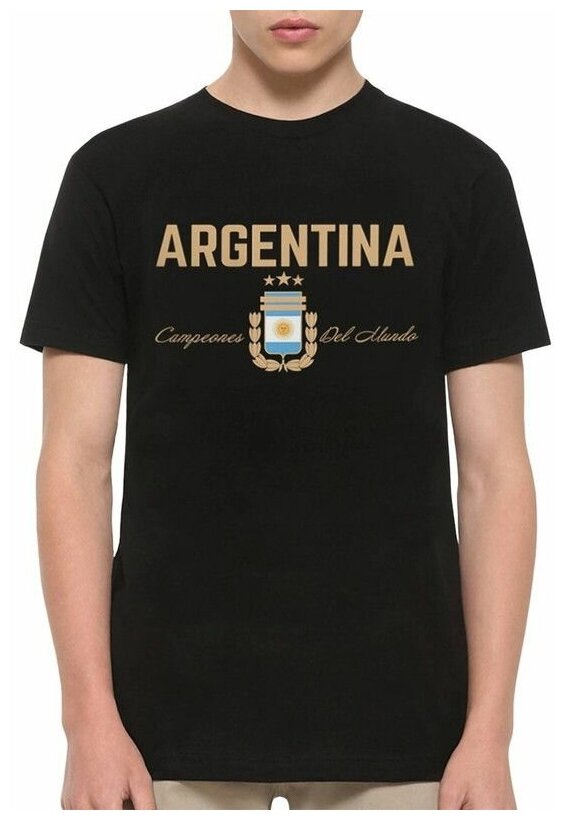 Футболка DreamShirts Сборная Аргентины Мужская Черная 