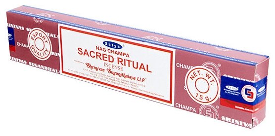 Благовоние Священный ритуал (Sacred Ritual incense sticks) Satya | Сатья 15г