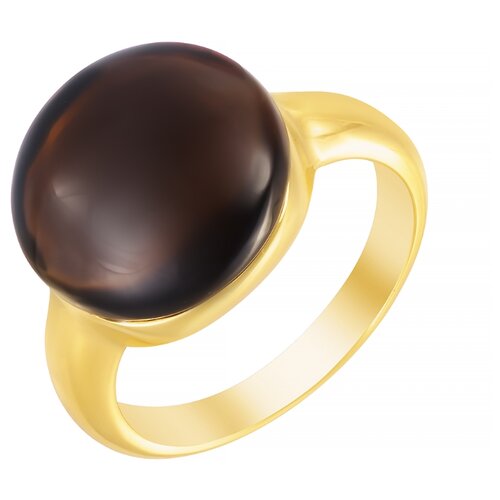 фото Element47 кольцо из серебра 925 пробы с раухтопазами sr1153-smoky_quartz_ko_sq_yg, размер 17.5