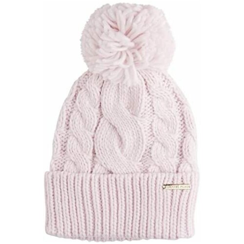 Шапка Michael Kors One Size женская розовая зимняя на флисовой подкладке Women`s Cable Knit Teddy Fleece lined winter hat