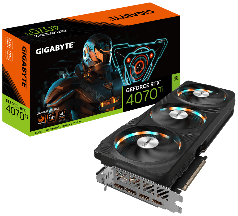 Видеокарта Gigabyte GeForce RTX 4070TI 12288Mb 384 GDDR6X Ret (GV-N407TGAMING OC-12GD) - фото №6