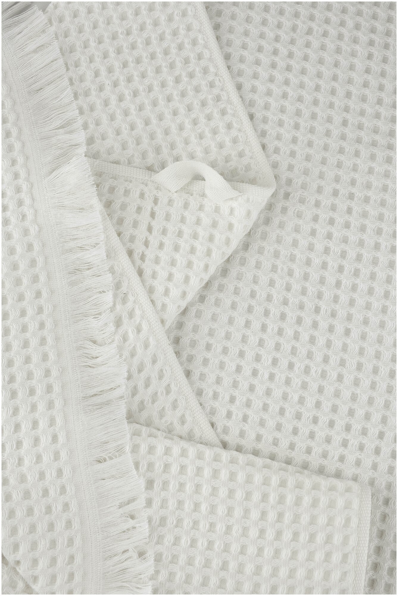 Полотенце LINENS WAFFLE 70х140/350 г/м2, кремовый - фотография № 3