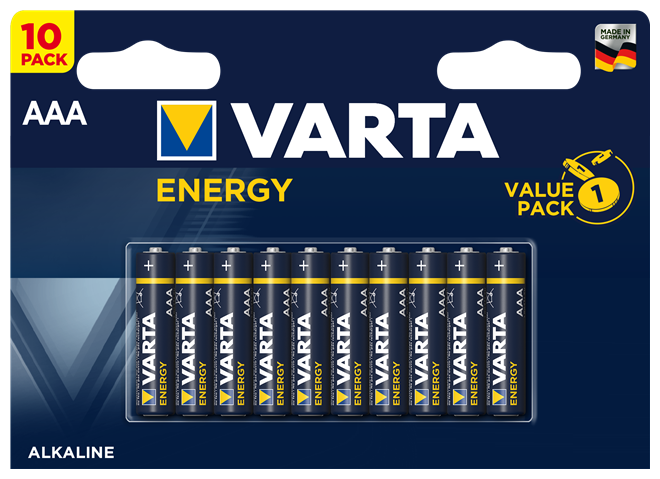 Батарейка Varta ENERGY LR03 AAA BL10 Alkaline 1.5V (4103) 10 шт