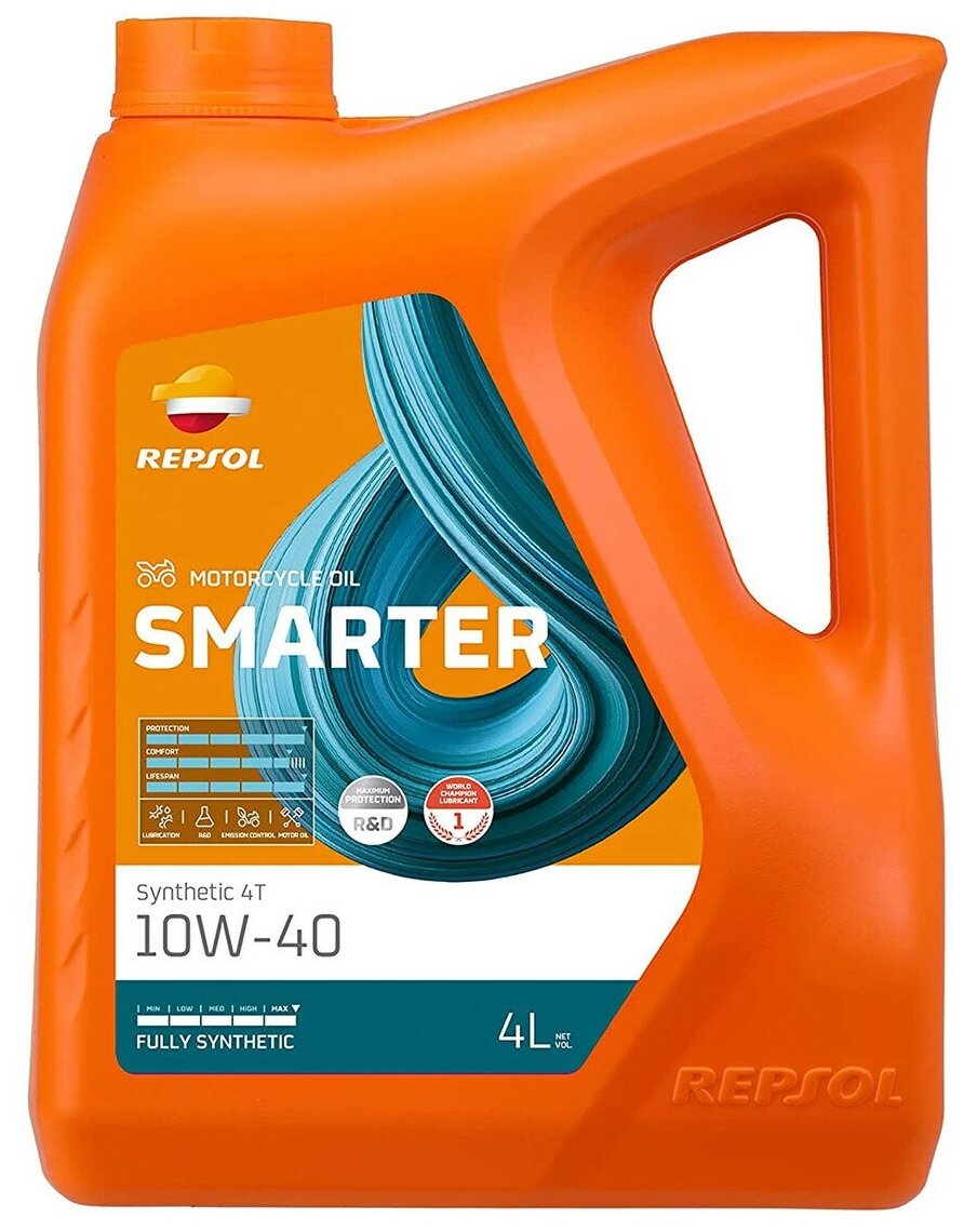 REPSOL 60985R REPSOL MOTO SMARTER SYNTHETIC 4T 10W40 мот. масло 4л