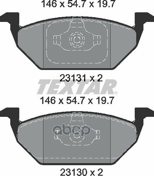 Колодки Тормозные Передние Audi A1 10 - 1,4Tfsi/Volkswagen Polo ( 6R ) 09 Textar арт. 2313001