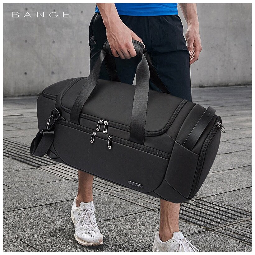 Спортивная сумка спортивная BANGE BG-2378 черная - фотография № 2