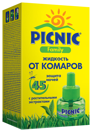 Жидкость Picnic Family от комаров с растительным экстрактом