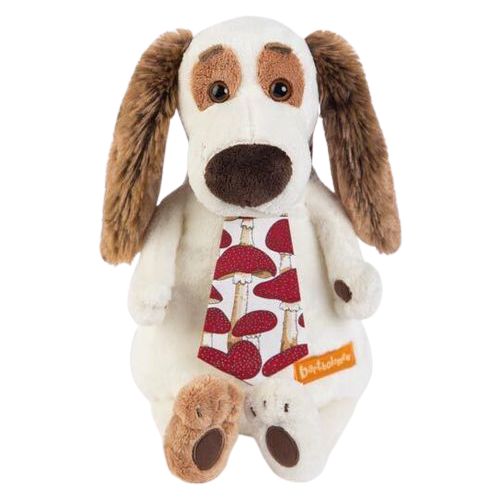 budi basa мягкая игрушка собака бартоломей в красном пиджаке 27 см bart27 038 Мягкая игрушка Basik&Co Пёс Бартоломей в галстуке, 27 см, белый