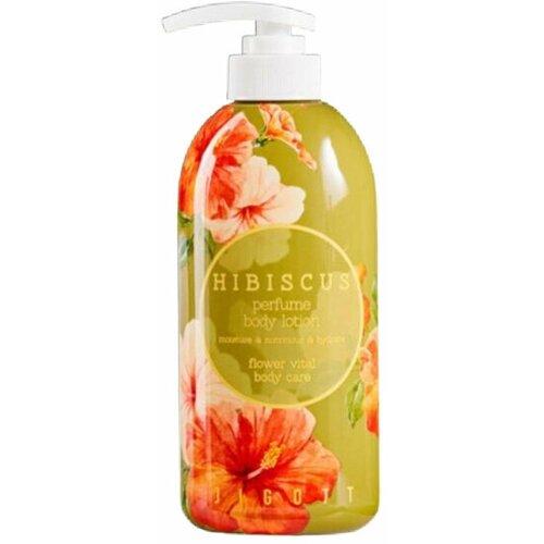 Jigott Гель для душа Hibiscus Perfume Body Wash, с экстрактом гибискуса, 750 мл