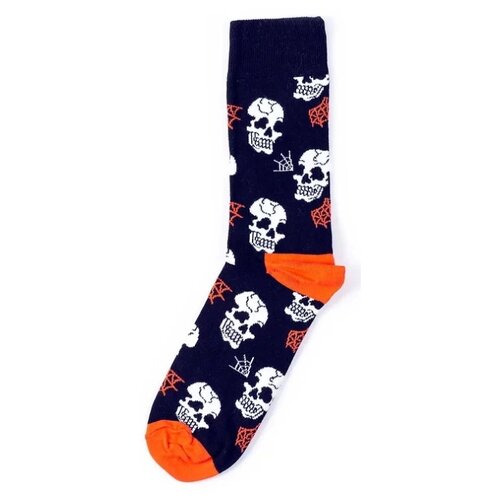 Носки Happy Socks Halloween Skull, размер 41-46, разноцветный