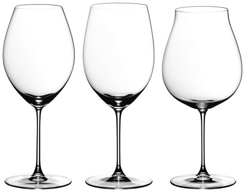 Набор из 3 бокалов для дегустации красных вин, хрусталь, Veritas, Riedel, 5449/74