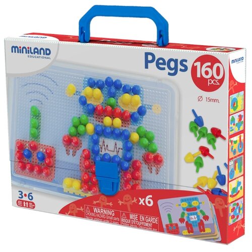 фото Miniland мозаика pegs 15 мм 160