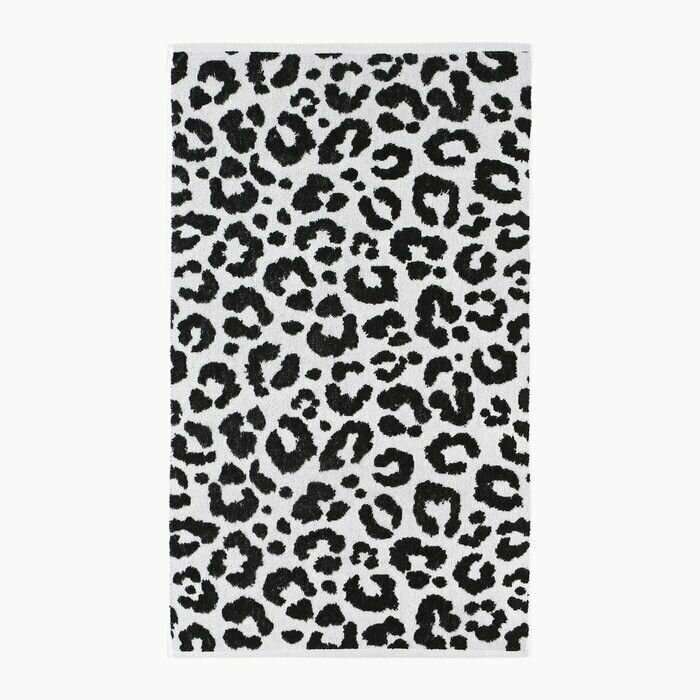 Полотенце махровое Этель "Leopard" черный, 50х90 см, 100% хлопок, 420 гр/м2 - фотография № 3