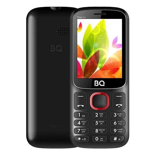 Телефон BQ 2440 Step L+, 2 SIM, черный / красный