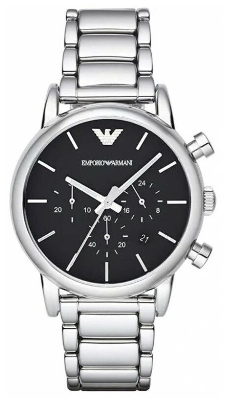 Наручные часы EMPORIO ARMANI Luigi, серебряный, черный