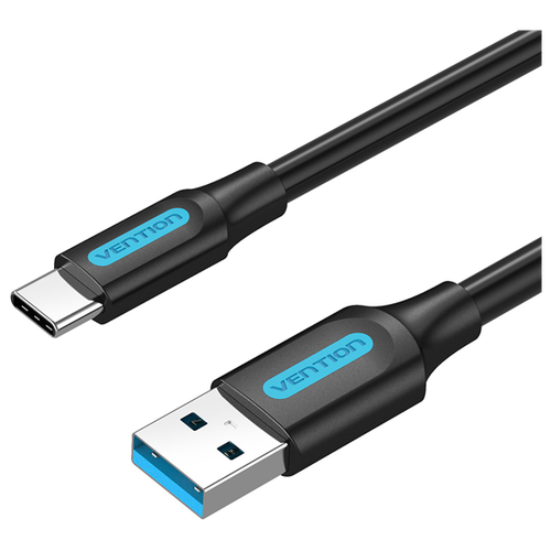 Переходник Vention USB 3.0 A Male to C Male Cable 2M Black PVC Type (COZBH) kebiss usb to usb extension cable type a male to male usb extender for radiator hard disk webcom camera usb cable extens