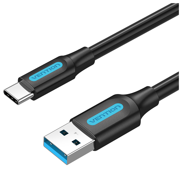 Переходник Vention USB 3.0 A Male to C Male Cable 2M Black PVC Type (COZBH)