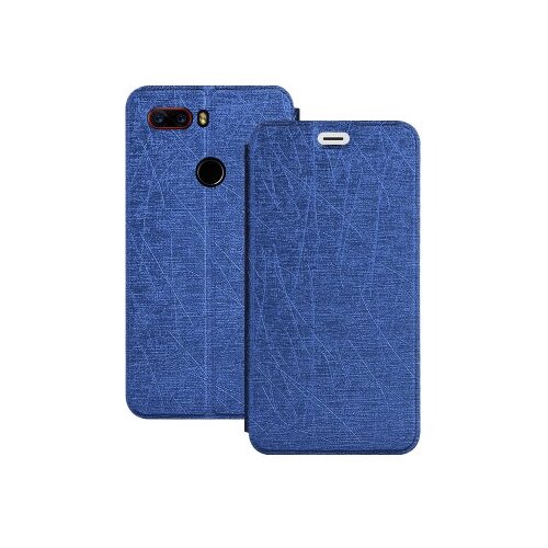 фото Чехол-книжка mypads для zte nubia z17s водоотталкивающий с мульти-подставкой на жесткой металлической основе синий