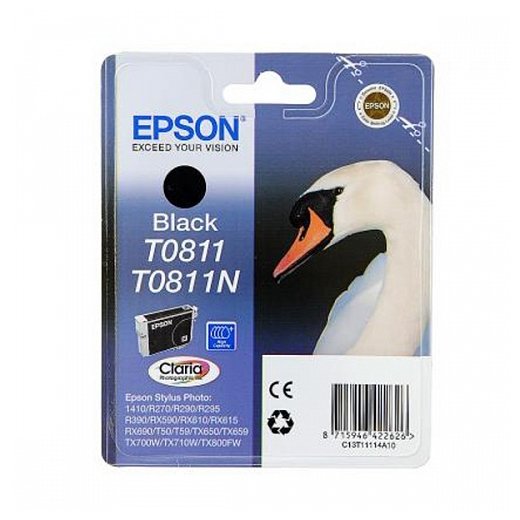 T1111 Картридж EPSON с черными чернилами, повышенной емкости (T0811)