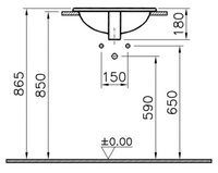 Раковина 47.5 см VitrA S20 5467