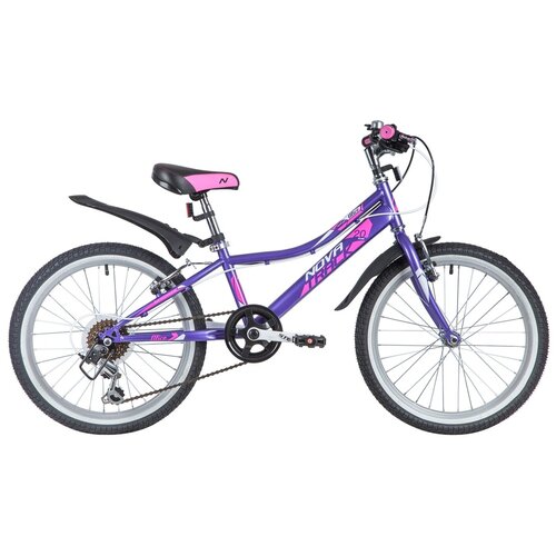 Велосипед NOVATRACK 20 ALICE 6 V фиолетовый стальная рама 6 скор Shimano TY21Microshift TS38 V- 22086₽