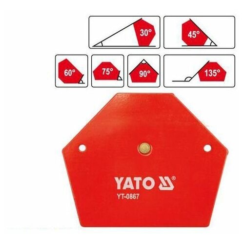 струбцина yato типа с 6 арт yt 6423 Магнитный угольник сварочный 64х95х14мм YATO YT-0866 (59455)