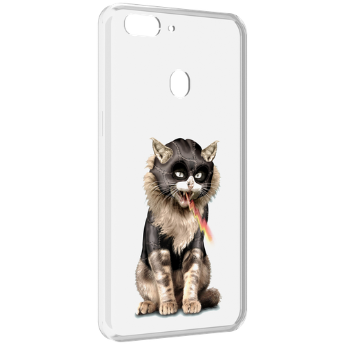 Чехол MyPads дьяволский кот для Oppo Realme 2 задняя-панель-накладка-бампер
