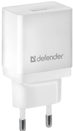 Defender Сетевой адаптер 1xUSB, 5V/2.1А, белый , пакет (EPA-10) (83549)