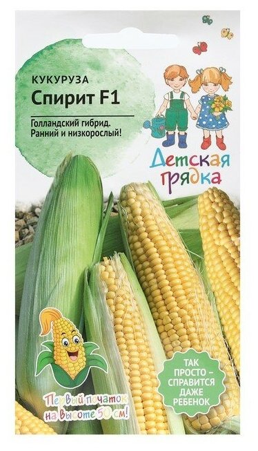 Агросидстрейд Семена Кукуруза "Спирит", "Детская грядка",10 шт