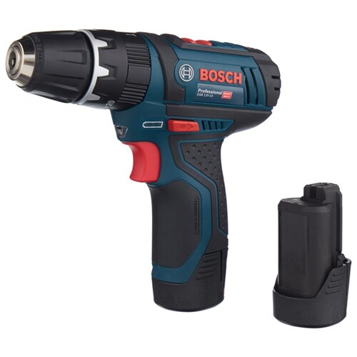 фото Ударная аккумуляторная дрель-шуруповерт BOSCH GSB 12V-15 2.0Ач х2 L-BOXX 30 Н·м синий/черный