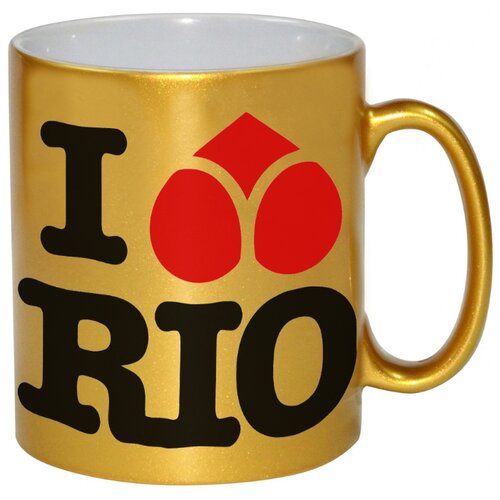 фото Золотая кружка i love rio , я люблю рио drabs