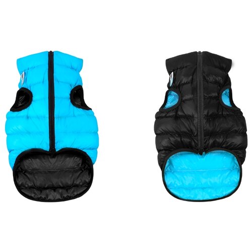 фото Airyvest курточка двухсторонняя эйривест, размер xs 25, черно-голубая. спина: 33-35см, объем груди: 22-25см