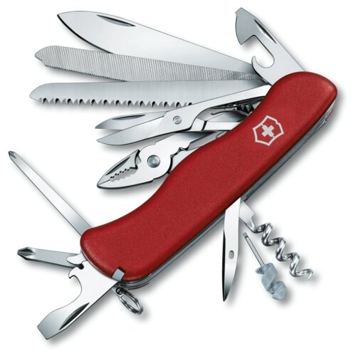 фото Нож многофункциональный victorinox work champ (0.9064) (21 функций) красный
