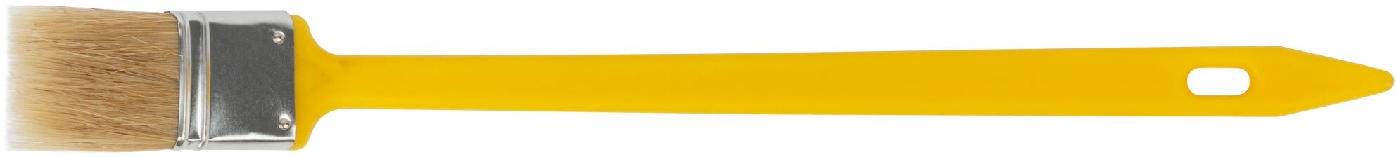 01219 Кисть радиаторная 1,5" (натуральная светлая щетина, желтая пластиковая ручка) FIT - фото №4