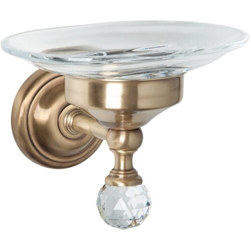 Подвесная мыльница TW Crystal, стеклянная, цвет: бронза