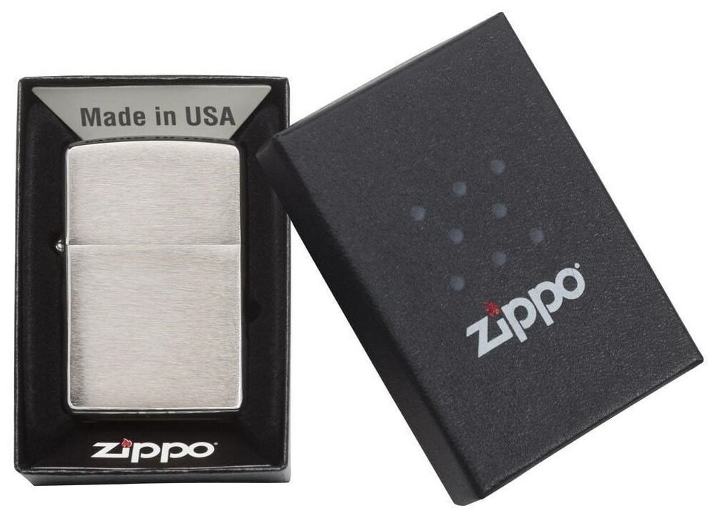 Зажигалка Zippo Classic латунь/сталь серебристый матовый - фото №4