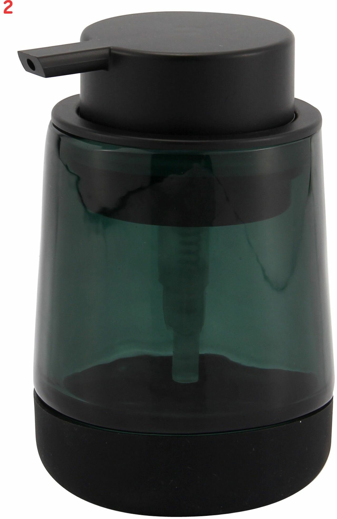 Дозатор для жидкого мыла Bonn Silicon цвет зелёный/чёрный (2 шт.)