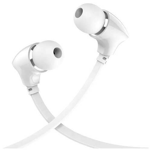Наушники Borofone BM26 Rhythm вкладыши микрофон Jack 35 мм кабель 12 м белые 540₽