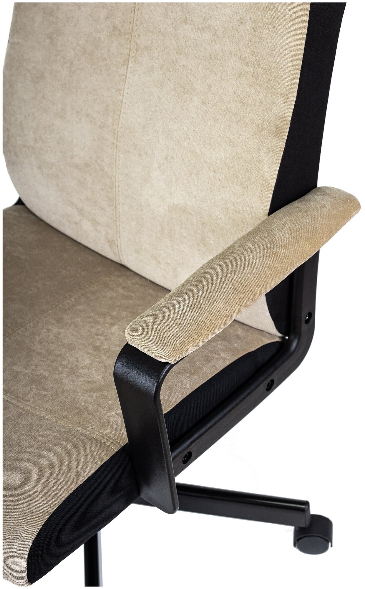 Кресло руководителя TopChairs ST-DOMINGO (Спинка и сиденье песочная ткань Light-21) - фотография № 3