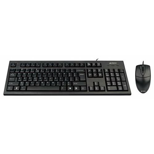 Комплект клавиатура + мышь A4Tech KR-8520D, черный клавиатура мышь a4tech kr 8520d black