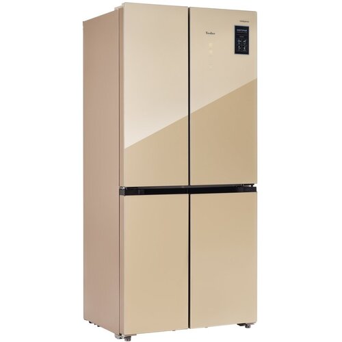 Холодильник Side by Side Tesler RCD-482I BEIGE GLASS холодильник tesler rcd 482i graphite