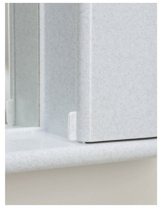 Шкафчик зеркальный для ванной комнаты "Арго", цвет белый мрамор - фотография № 6