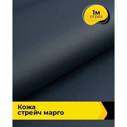 Ткань для шитья и рукоделия Кожа стрейч Марго 1 м * 138 см, синий 001 ткань для шитья и рукоделия кожа стрейч марго 5 м 138 см синий 001